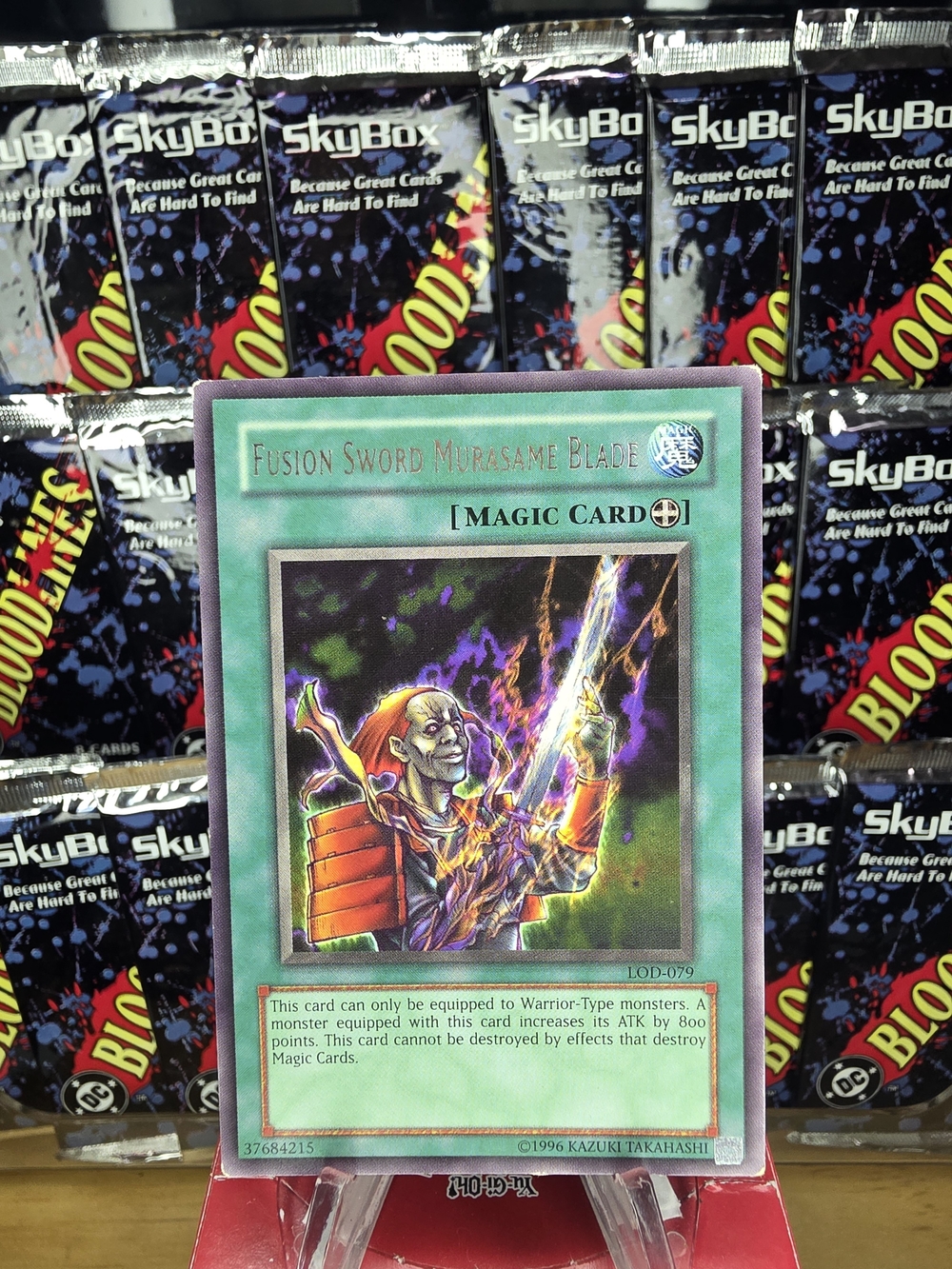 Vintage Rare Yu-Gi-Oh! Fusion Sword Murasame Blade Trading Card - Green